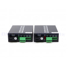 OHZ-2ZK-SC 2路單向開關量光電轉換器 2路單向開關量光端機 紅外線對射繼電器電子圍籬警報器開關量光纖延長器